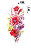 Geçici Çiçek Figürlü Dövme Tattoo