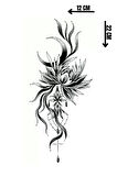 Geçici Ay Ve Çiçek Figürlü Dövme Tattoo