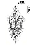 Geçici Lotus Figürlü Dövme Tattoo