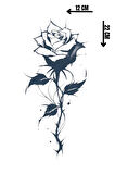 Geçici Gül Figürlü Dövme Tattoo