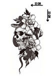 Geçici Karışık Figürlü Dövme Tattoo