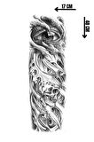 Geçici Göz Ve Kuru Kafa Figürlü Dövme Tattoo