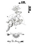 Geçici Geyik Figürlü Mini Dövme Tattoo