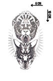 Geçici Aslan Figürlü Mini Dövme Tattoo