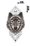 Geçici Kurt Figürlü Mini Dövme Tattoo