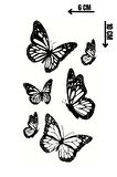 Geçici Kelebek Figürlü Mini Dövme Tattoo