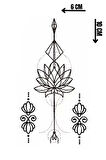 Geçici Lotus Figürlü Mini Dövme Tattoo
