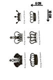 Geçici Kral Taç Figürlü Mini Dövme Tattoo