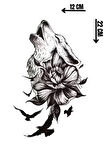 Geçici Kurt Figürlü Dövme Tattoo