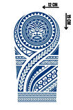 Tribal Figürlü 12 Saat Sonra Kararan Geçici Dövme Tattoo