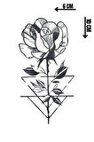 Geçici Gül Figürlü Mini Dövme Tattoo
