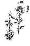Geçici Gül Figürlü Mini Dövme Tattoo