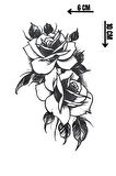 Geçici Gül Figürlü Mini Dövme Tattoo