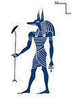 Mısır Anubis Figürlü 12 Saat Sonra Kararan Geçici Dövme Tattoo