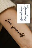 Yazılı 12 Saat Sonra Kararan Geçici Dövme Tattoo