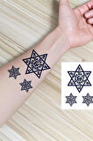Yıldız Figürlü 12 Saat Sonra Kararan Geçici Mini Dövme Tattoo