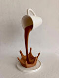 Dekoratif Dökülen Kahve Figürü - Kahve Köşesi - Coffee Corner (23x10 cm)