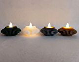 Radyal Tealight 3'lü Dekoratif Obje, Biblo, Dekor, Tealight Mumluk (3 Adet Led Mumluk Dahil)