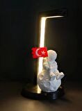 Türk Bayraklı Astronot Masa ve Gece Lambası