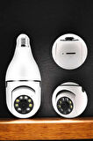Ampul Görünümlü Güvenlik Kamerası Duylu Wifi Kamerası Dönebilen