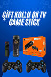 Game Stick Çift Oyun Konsolu Smart TV Game Box 8k Ultra HD 64 Gb