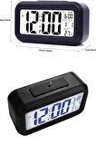 Dijital Işıklı Alarmlı Çalışma Masası Ekran Pilli Çalar Saat