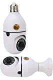 Wifi Güvenlik Kamerası 360 Derece Dönebilen Harekete Duyarlı Gece Görüşlü Ampul