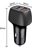 Araç İçi Hızlı Şarj Soketi 38W Oto Çakmaklık Type-C Araba Çakmaklık