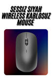 Kablosuz Bağlantı Yüksek Hassasiyetli Kablosuz Wireless Siyah Mouse