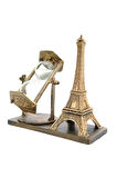 Retro Eyfel Kulesi Ve Kum Saati Dekoratif Ahşap Görünümlü Masa Biblosu