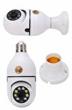 Gece Görüşlü Akıllı Dönebilen Ev Kamerası Ampül Kamera