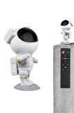 Gece Lambası Astronot Bluetooth Hoparlörlü Galaksi Işık Projektörü