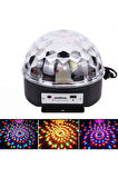 Led Işık Disko Topu Bluetooth Hoparlörlü USB Müzik Çalar Kumandalı