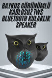 TWS Bluetooth Hoparlör Baykuş Tasarımlı Taşınabilir RGB Işıklı Uzun Pil Ömrü