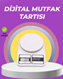 Beyaz Plastik Dijital Mutfak Tartısı – 24x16.8x1.5cm