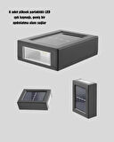Solar Güçlü 6 LED Dış Mekan Lambası – Otomatik Aç/Kapa Işık Sensörlü Aydınlatma