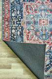 Klasik Etnik Desen Vintage Dokuma Şönil Halı Yıkanabilir Eskitme Salon Halısı Kilim