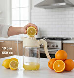 Berina Home Büyük Boy Cam Narenciye Sıkacağı & Limon Sıkacağı - 660 cc - Yerli Üretim - Sağlıklı