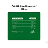 Bromelain-Papain-L-Sistin İçeren Gıda Takviyesi