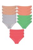 15 adet Süper Eko Set Likralı Kadın Slip Külot Soft Renkler - XL