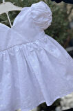 Beyaz Fisto Kız Çocuk Bebek Mevlüt Pamuklu Elbise