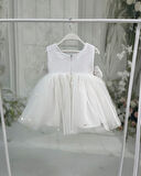 Brokar Hayal Tül Gül Detaylı Fiyonklu Abiye Elbise 