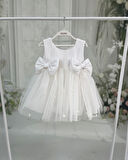 Brokar Hayal Tül Gül Detaylı Fiyonklu Abiye Elbise 