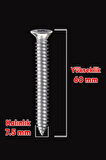 Buldex Sivri Uçlu Beton Tork Duvar Vida Seti – 7,5 Mm Çap – 60-150mm Arası Boylar - 125 Ad