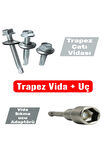 Trapez Çatı Vidası (5,5X38MM - 50'Lİ PAKET) M8 Vida Sıkma Ucu (1 ADET)
