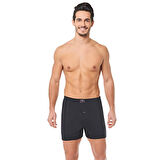Seher 4 Adet Siyah Renk Penye Boxer