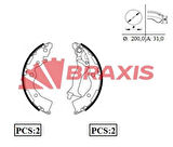 Braxıs Ac0063 Arka Fren Balatası Pabuc Hyundaı Accent Era 06-11 Kıa Rıo 06-11 Kampana Tıp (Abs Sız)
