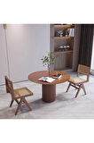 Breeze Yuvarlak Ahşap Bohem Masa 90x90
