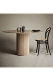 Breeze Yuvarlak Ahşap Bohem Masa 90x90