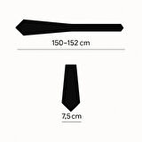 Brianze 7.5 Cm Lacivert Beyaz Çizgili Kravat Mendil Set